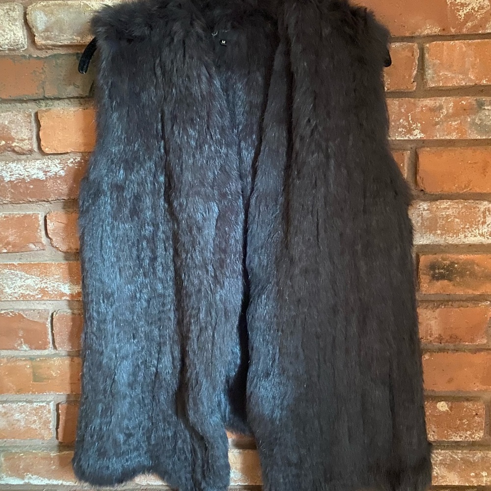 June Brown real fur vest